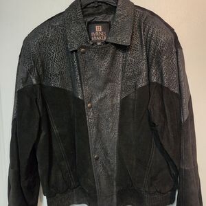 Byrnes & Baker Men's Black Two-Tone Bomber Jacket